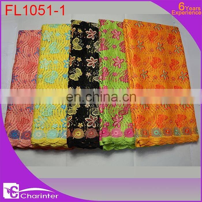 free shipping high quality african cord lace/latest design french guipure lace fabric