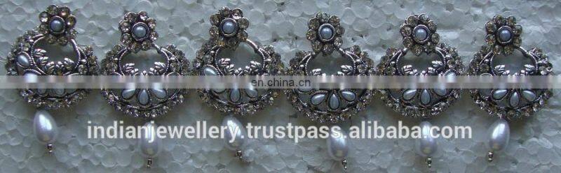 Antique rhinestone earrings exporter, rhinestone earring manufacturer