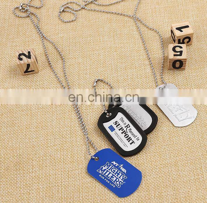 custom 50x30mm zinc alloy type metal dog tag factory direct sell