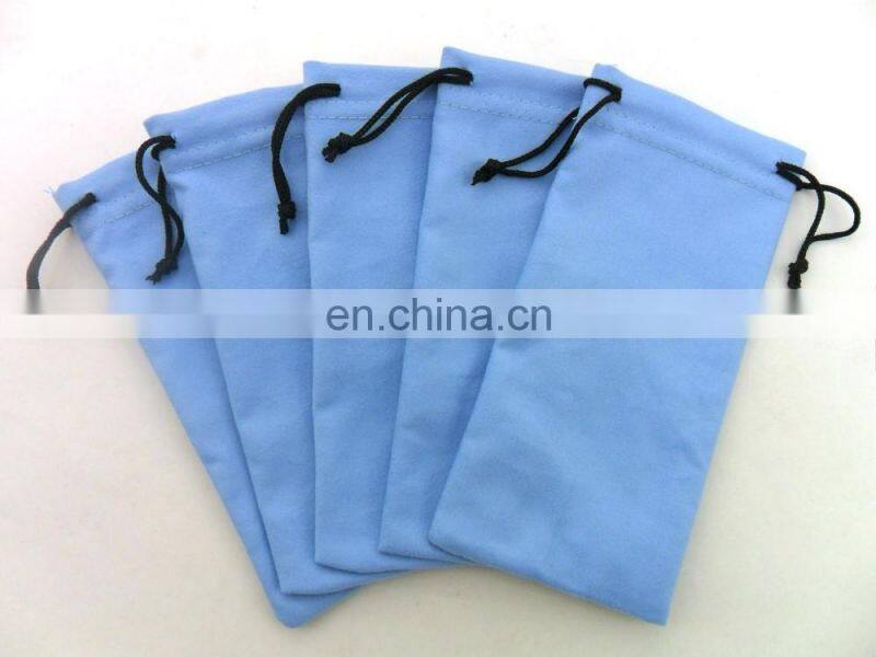 custom gray print cotton drawstring sunglasses bag goggles pouches