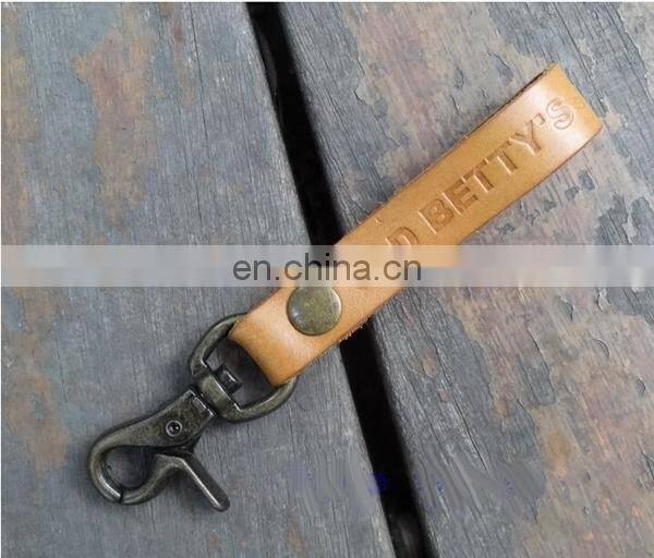 CUSTOM VINTAGE STYLE KEYRING CARABINER KEYCHAIN LEATHER