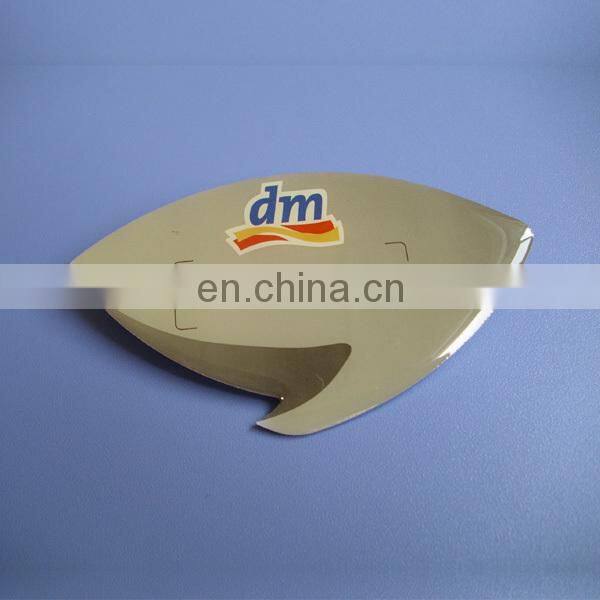 custom print epoxy self adhesive aluminum sticker label