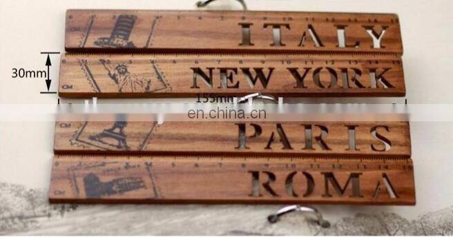 Vintage Student's Stationery Environmental Wood Material Rulers