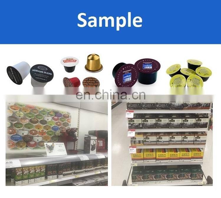 Shanghai Joygoal Coffee capsules filling and sealing machine with pre-cut foil lids sealing