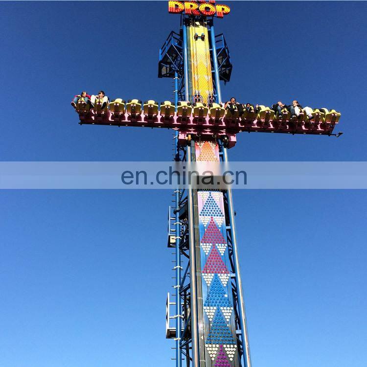 thrilling shock drop fun fair rides extreme tower for hot selling