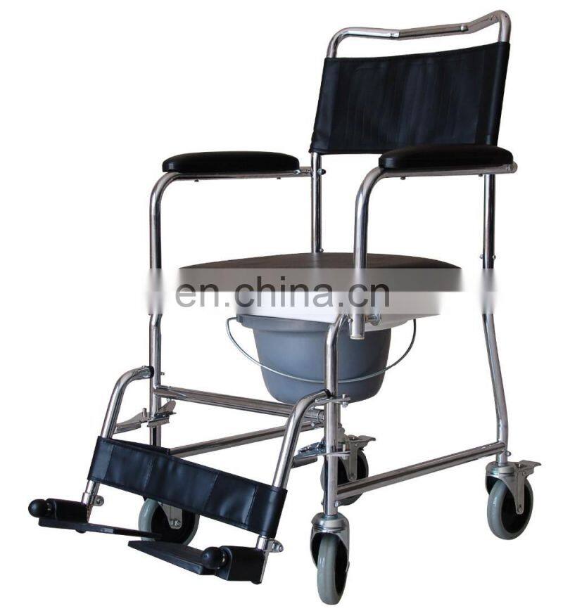 multifunctional transport commode wheel chair