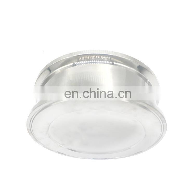 Clamp splatter platter with flat welded bottom base for BHO extraction