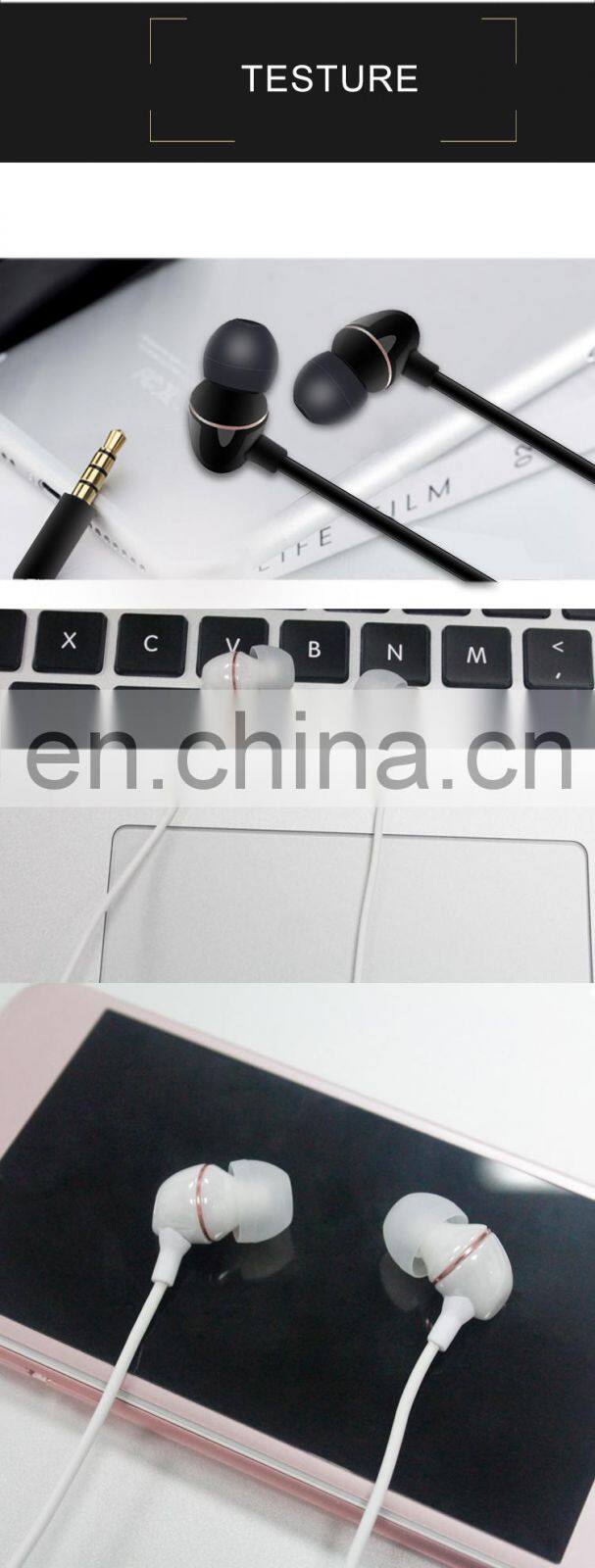 YooType 2021 best selling ceramics wired earphone piezo speaker stereo audio sounds wired earbuds