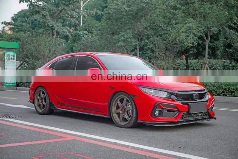 ABS front bumper lip for civic si 10th gen body kit for civic 2021 rear lip side skirt