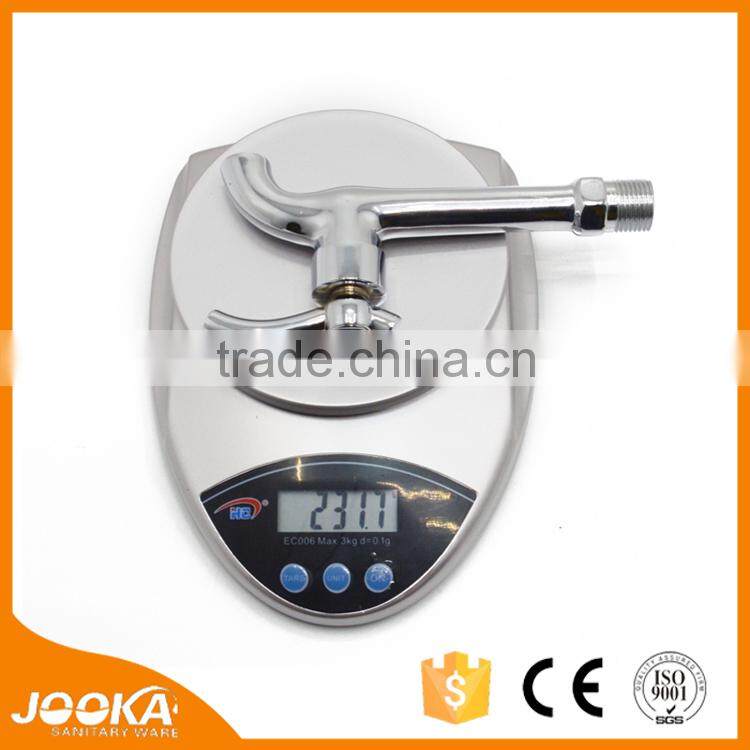 Wall mounted long brass bibcock