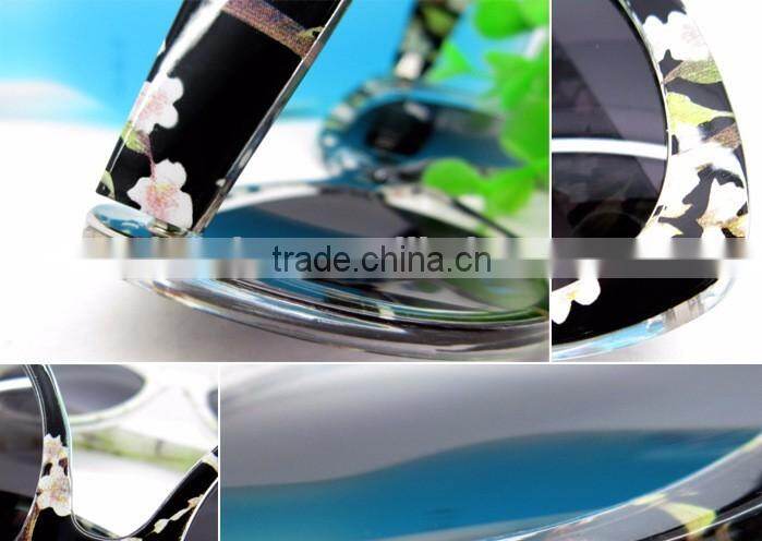 ladies new model flower heat transfer printing frame sunglasses