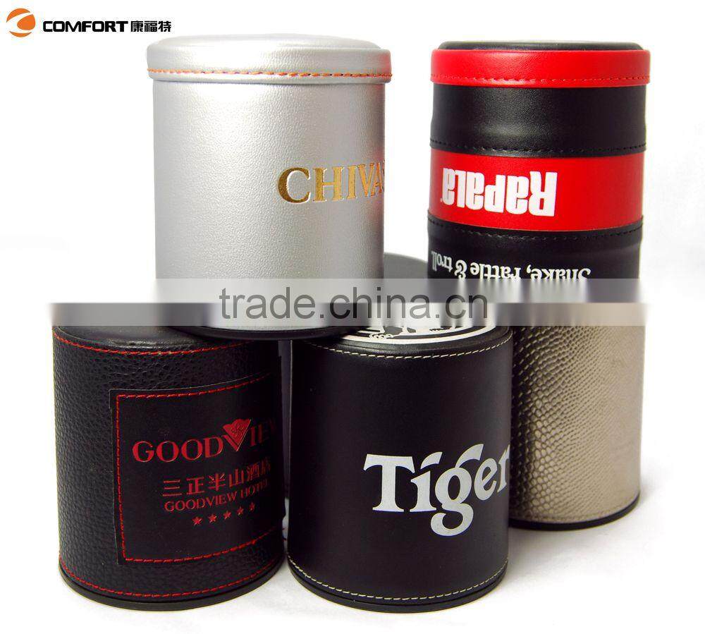new fashion elegent custom leather dice cup