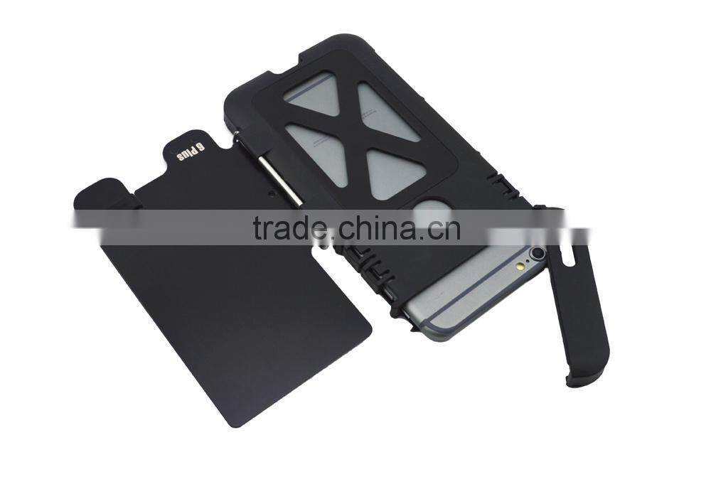The latest Three anti phone cover For IPHONE 6 case steel&leather for IPHONE 6 case