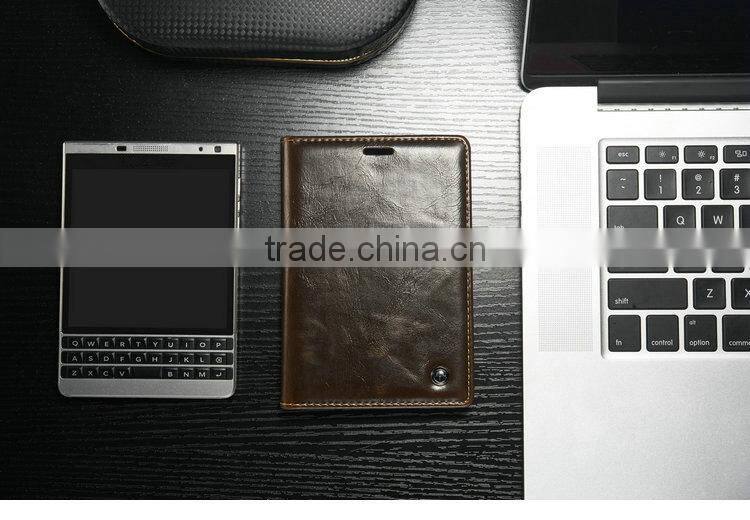 for Blackberry Passport 2 case, book style leather flip case for Blackberry Passport 2