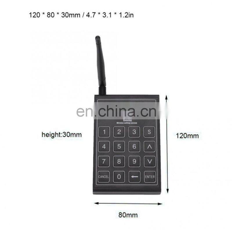 SU-680 Wireless Paging System Restaurant Pager System with 10 Pagers Vibration Beep Light Indicator