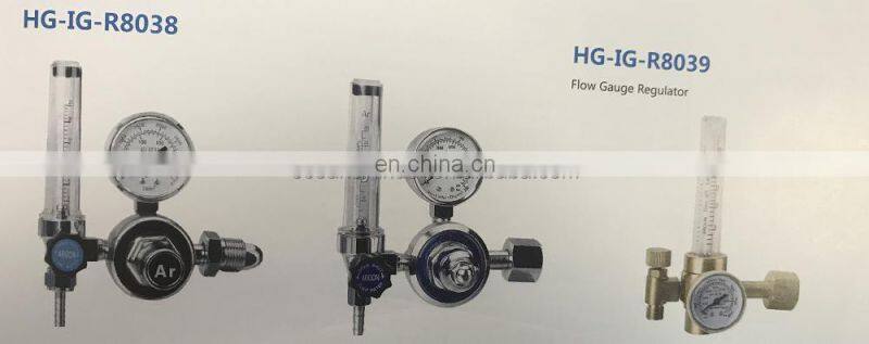 Single High industrial Pressure stage regulator , CO2/ Argon flow gauge flowmeter regulator
