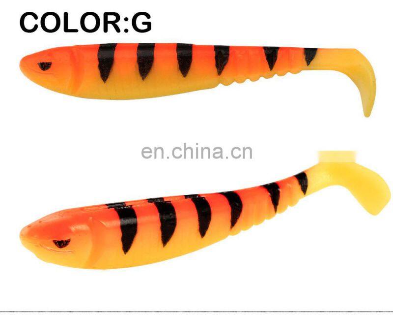 JOHNCOO Soft Bait Crazy Shiner Fishing Lure 75mm 100mm Soft Bait Silicone Bass Pike Minnow Swimbait Plastic Shad Lure
