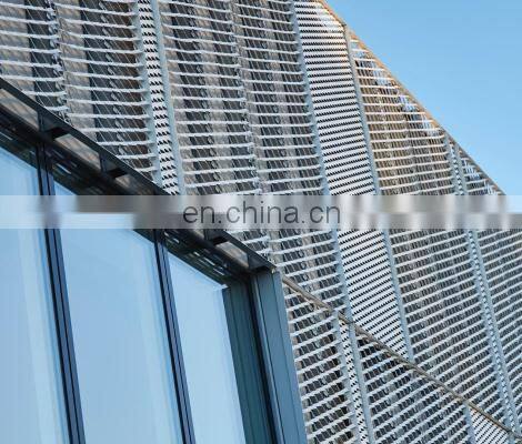 Aluminum curtain wall by expanded metal mesh with factory price