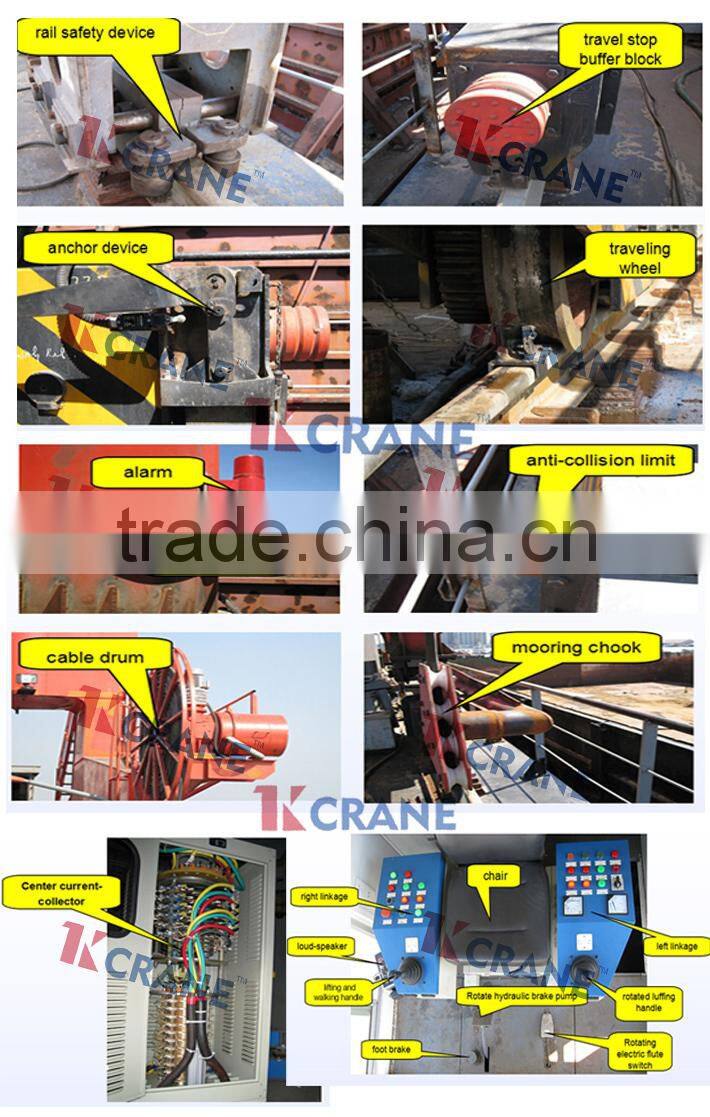 Wharf fixed type shiyard single portal jib crane