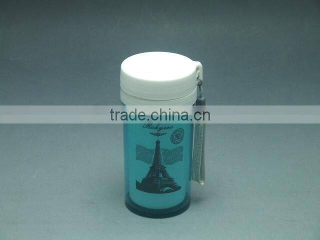 handle water bottle with screw top lid plastic