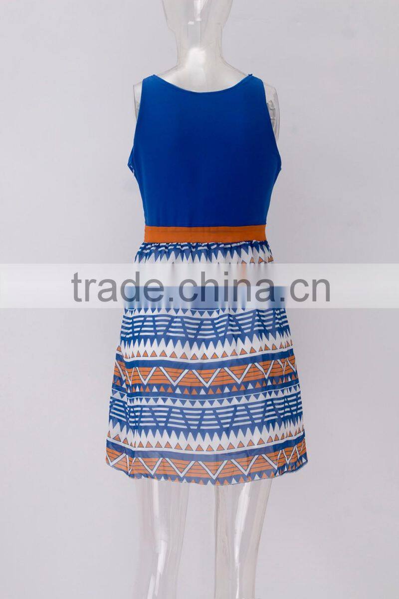 summer Casual dress Fashion dress Sleeveless lady dress