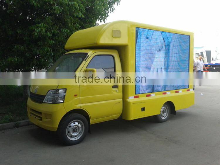 2015 super mini 3m2 high quality changan P10 led advertising truck