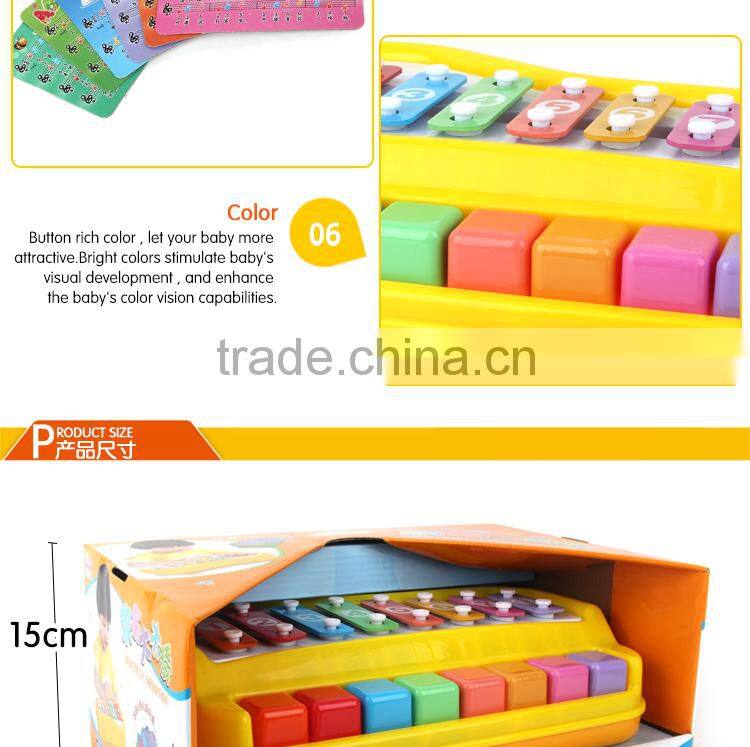 2014 Hot Import Toys Cute 8 Tones Colorful Hand Knock Piano Baby Kid Enlightenment Development Musical Toy Girl Toys For Kids