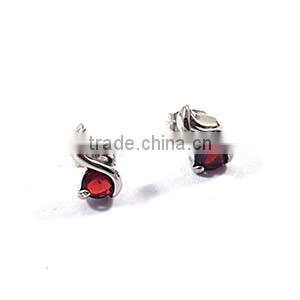 Cheap wholesale jewellery charm girls red diamond stud earring