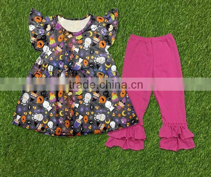 Wholesale In Bulk Kids Clothes 2016 Halloween Children Clothing Sets Kids Boutique Outfit