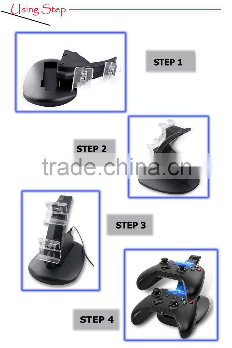 Wholesale dual cool system console stand, cap for ps4 controller, portable charger power bank