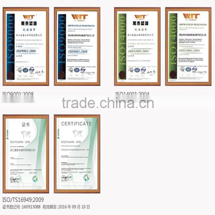 Segment shape magnet in bright silver for wind turbine