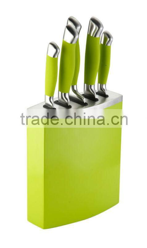 430 S/S +COLOR PAINT HANDLE 6PCS KITCHEN KNIFE SET