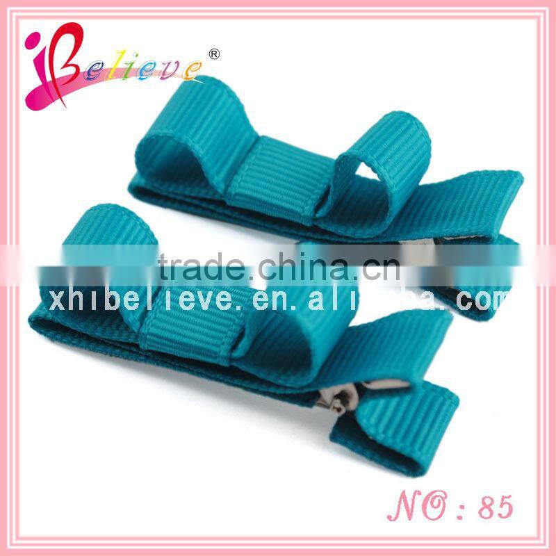 Kids hair accessories grosgrain handmade flat materials hair clips