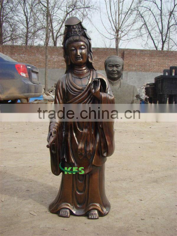 Bronze fat Guanyin sculpture