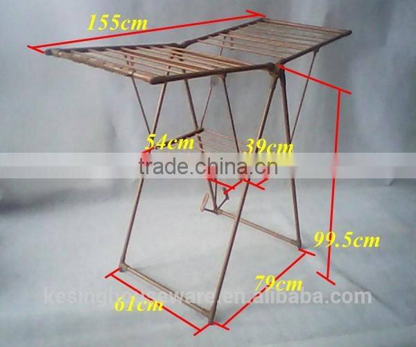 Folding Steel Wooden Color Baby Clothes Dryer Stand