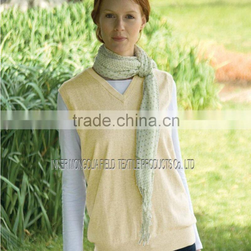 Inner Mongolia Cashmere Vneck Sleeveless Sweater Knitting Pattern