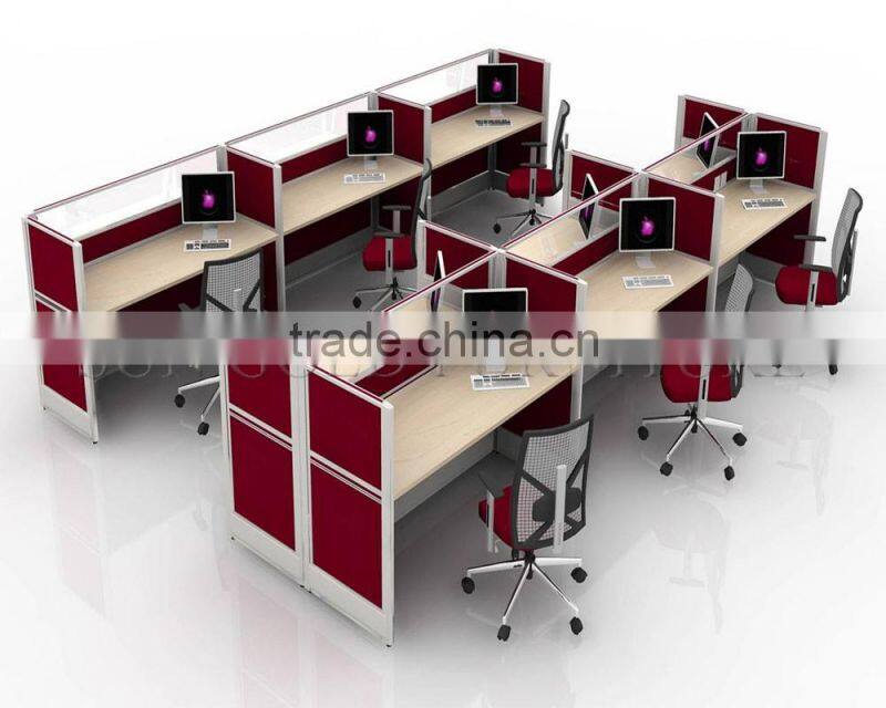 China supplier 6 seater Call center Workstation Cubicle for Small Office ( SZ-WS378)