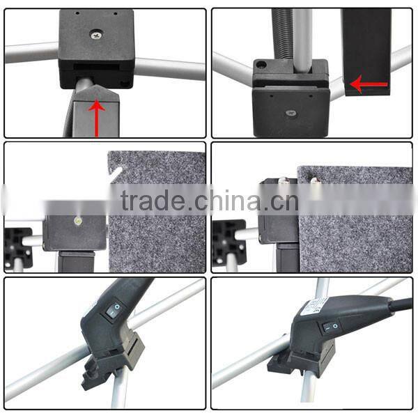 Grey trade Show Exhibition Fabric Pop up Display 3*3 3*4