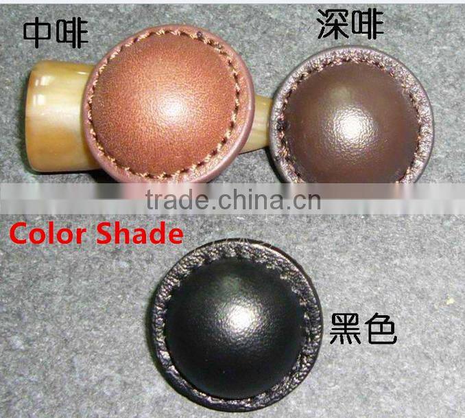 Genuine Leather Braided Coats Button