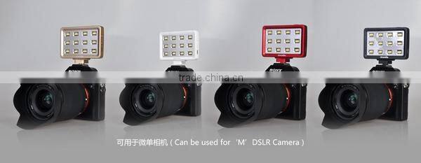 Commlite Pro CM-PL12 Black Color 12 LED Video Light Lamp for Canon, For Nikon DSLR,Cellphone,Ipad,Monopod