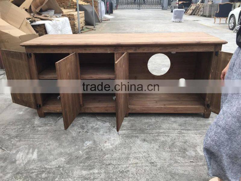 Solid wood furniture sideboard storage cabinet design for living room