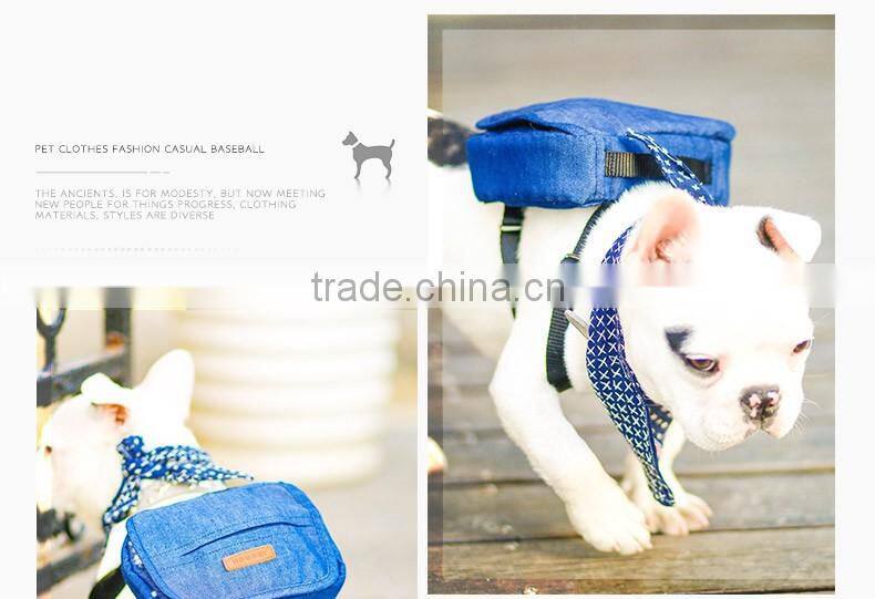 New Design Lovely Dog Denim Backpack, Outdoor Dog Carrier Bag