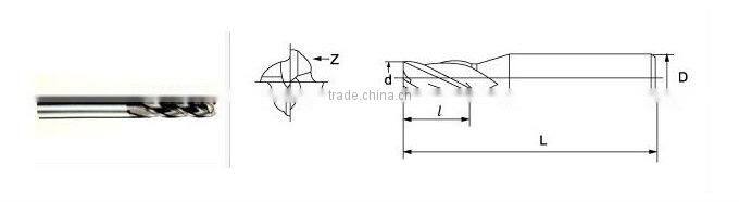 Gold Coating High-Performance Processing Tungsten Solid Carbide Ball End Milling Cutter