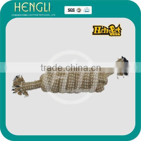 Eco-friendly cotton jute toy for dog chewing