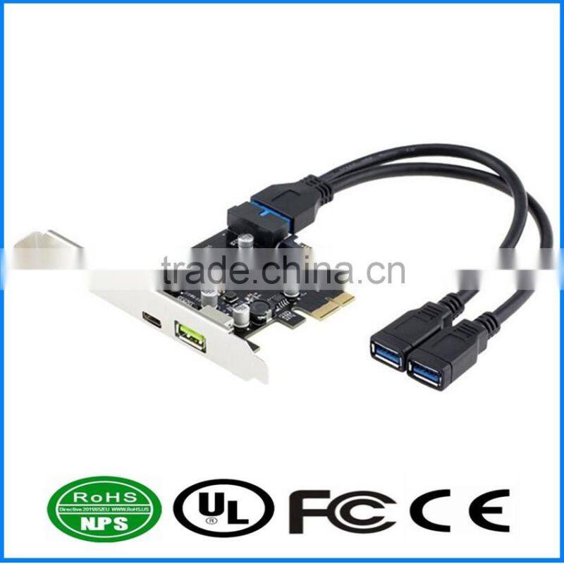 USB3.0 Cable 20Pin To Dual AF Cable Dual USB Hub Extension Cable