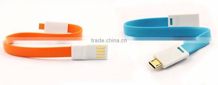 2015 Hotest 25cm Noodle Micro USB Cable for Samsung