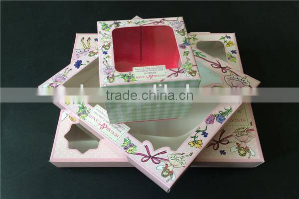 Fashion design box for cosmetics packaging paper box, paper box with pvc window