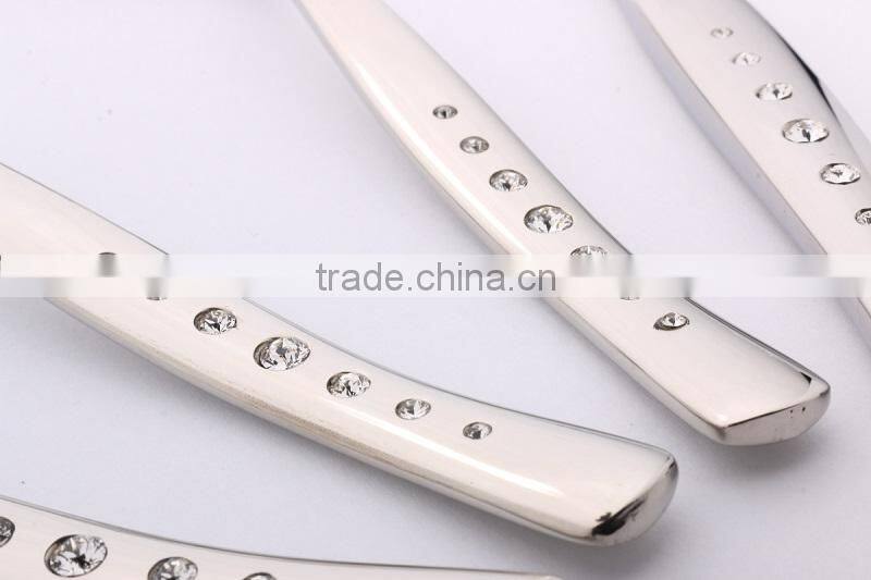 New arrival hot sales food safety customed stainless steel 18/8 crystal wedding tea or coffee spoon with crystals on the handle