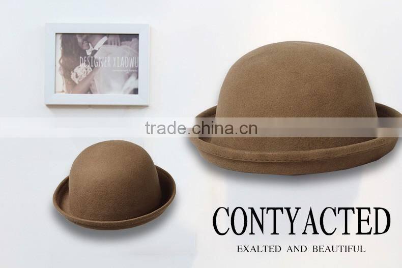 Family Wool Felt Bowler Hat Wholesale Hats For Women