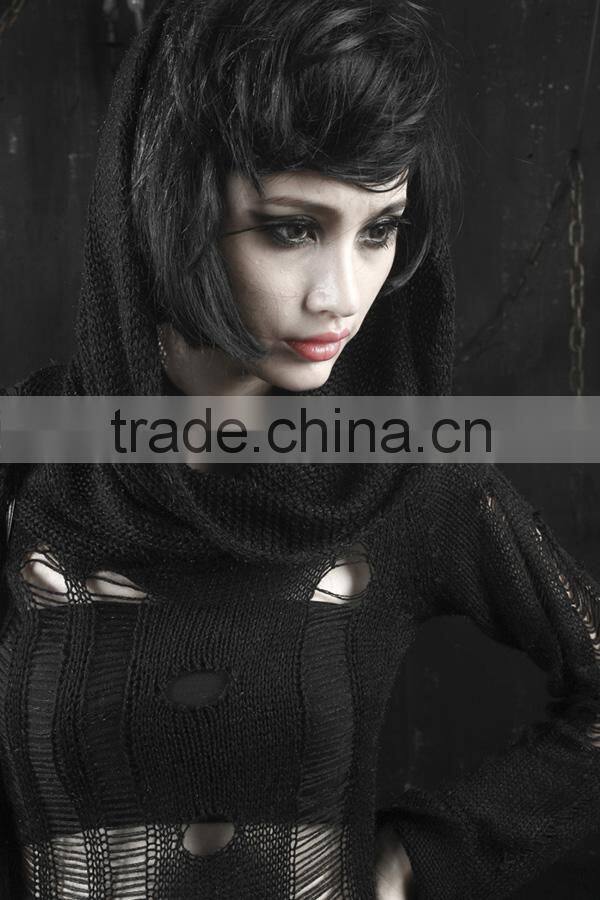 2014 new fashion unique design gothic dark sexy sweater cardigans M-012